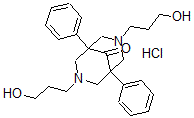 CAS#: 4478-44-8， 3,7-Bis(3-hydroxypropyl)-1,5-diphenyl-3,7-diazabicyclo(3.3.1)nonan-9-one hydrochloride