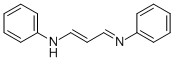 structure of CAS# 4485-89-6, N-(3-Anilino-2-propenylidene)aniline;N-(3-Phenyliminoprop-1-Enyl)Aniline;Phenyl-(3-Phenyliminoprop-1-Enyl)Amine;Phenyl-[(E)-3-Phenyliminoprop-1-Enyl]Amine