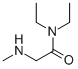 structure of CAS# 44897-15-6, N,N-Diethyl-2-(Methylamino)Acetamide Hydrochloride;(2-Diethylamino-2-Oxo-Ethyl)-Methyl-Ammonium;(2-Diethylamino-2-Oxoethyl)-Methylammonium;(2-Diethylamino-2-Keto-Ethyl)-Methyl-Ammonium
