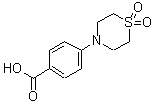 结构式 CAS# 451485-62-4, 4-(1,1-二氧代-4-硫代吗啉基)苯甲酸
