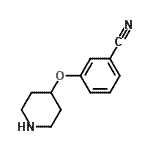 结构式 CAS# 459819-37-5, 3-(4-哌啶基氧基)苯甲腈