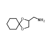 结构式 CAS# 45982-66-9, 1-(1,4-二氧杂螺[4.5]癸-2-基)甲胺