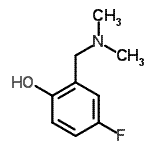 结构式 CAS# 46049-91-6, 2-[(二甲基氨基)甲基]-4-氟苯酚