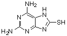 structure of CAS# 462066-71-3, 2,6-Diamino-7H-Purine-8-Thiol;2,6-Diamino-8-mercaptopurine;2,6-Diamino-9H-purine-8-thiol;2,6-Diamino-9H-purine-8-thiol #