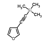 结构式 CAS# 465521-19-1, (3-呋喃基乙炔基)(三甲基)硅烷