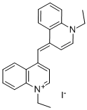 structure of CAS# 4727-49-5, 1,1'-Diethyl-4,4'-Cyanine Iodide;1-Ethyl-4-[(E)-(1-Ethylquinolin-4-Ylidene)Methyl]Quinolin-1-Ium Iodide;1-Ethyl-4-[(Z)-(1-Ethyl-4-Quinolylidene)Methyl]Quinolin-1-Ium Iodide;1-Ethyl-4-[(E)-(1-Ethyl-4-Quinolylidene)Methyl]Quinolin-1-Ium Iodide