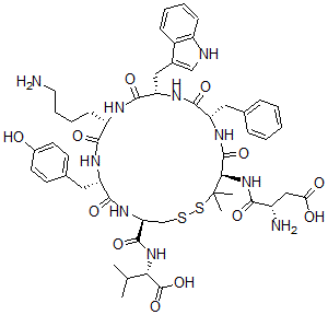 CAS#: 473902-31-7， Asp-pen-phe-trp-lys-tyr-cys-val