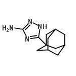 structure of CAS# 473994-26-2, 5-(Adamantan-1-Yl)-1H-1,2,4-Triazol-3-Amine;5-(1-adamantyl)-4H-1,2,4-triazol-3-amine;5-(tricyclo[3.3.1.1<sup>3,7</sup>]dec-1-yl)-4<wbr>H-1,2,4-t<wbr>riazol-3-<wbr>amine;5-Adamantan-1-yl-4H-1,2,4-triazol-3-ylamine