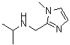 structure of CAS# 474056-47-8, N-[(1-Methyl-1H-Imidazol-2-Yl)Methyl]-2-Propanamine;e;Isopropyl-(1-methyl-1 H -imidazol-2-ylmethyl)-amin;Isopropyl-(1-methyl-1 H -imidazol-2-ylmethyl)-amine