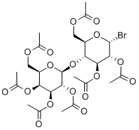 结构式 CAS# 4753-07-5, 2,2',3,3',4',6,6'-七-O-乙酰基-alpha-D-乳糖基溴化物