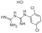 structure of CAS# 4767-32-2, 1-(2,5-Dichlorophenyl)Biguanide Hydrochloride;(((2,5-Dichloroanilino)-(Imino)Methyl)Amino)Methaneimidamidehydrochloride;[[(2,5-DICHLOROANILINO)(IMINO)METHYL]AMINO]METHANIMIDAMIDE HYDROCHLORIDE;(((2,5-Dichloroanilino)-(Imino)Methyl)Amino)Methaneimidamidehcl