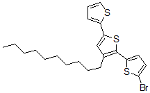 structure of CAS# 477335-02-7, 5-Bromo-3'-Decyl-2,2':5',2''-Terthiophene;5-BROMO-3'-DECYL-2,2',5',2''-TERTHIOPHENE;5-BROMO-3'-DECYL-2,2':5',2''-TERTHIOPHENE
