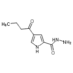 structure of CAS# 477848-80-9, 4-Butyryl-1H-Pyrrole-2-Carbohydrazide;4-butyryl-1H-pyrrole-2-carbohydrazide;MFCD02571965;ZINC01396094