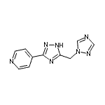 structure of CAS# 477852-54-3, 4-[5-(1H-1,2,4-Triazol-1-Ylmethyl)-1H-1,2,4-Triazol-3-Yl]Pyridine;1-[(5-(4-<wbr>pyridyl)-<wbr>1H-1,2,4-<wbr>triazol-3<wbr>-yl)methy<wbr>l]-1,2,4-<wbr>triazole;4-(5-(1H-<wbr>1,2,4-tri<wbr>azol-1-yl<wbr>methyl)-4<wbr>H-1,2,4-t<wbr>riazol-3-<wbr>yl)pyridi<wbr>ne;4-[3-(1H-<wbr>1,2,4-tri<wbr>azol-1-yl<wbr>methyl)-1<wbr>H-1,2,4-t<wbr>riazol-5-<wbr>yl]pyridi<wbr>ne
