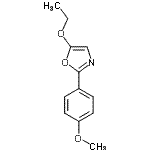 structure of CAS# 477867-59-7, 5-Ethoxy-2-(4-Methoxyphenyl)-1,3-Oxazole;4-(5-Ethoxy-1,3-oxazol-2-yl)phenyl methyl ether;4-(5-Ethoxy-1,3-oxazol-2-yl)phenylmethylether;5-ethoxy-2-(4-methoxyphenyl)-1,3-oxazole