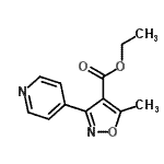 结构式 CAS# 479077-33-3, 乙基5-甲基-3-(4-吡啶基)-1,2-恶唑-4-羧酸酯