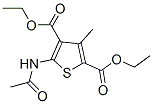 structure of CAS# 4815-41-2, 2-Acetylamino-4-Methyl-3,5-Thiophenedicarboxylic Acid Diethyl Ester;Diethyl 5-Acetamido-3-Methyl-Thiophene-2,4-Dicarboxylate;5-Acetamido-3-Methylthiophene-2,4-Dicarboxylic Acid Diethyl Ester;5-Acetamido-3-Methyl-Thiophene-2,4-Dicarboxylic Acid Diethyl Ester