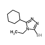 structure of CAS# 482650-81-7, 5-Cyclohexyl-4-Ethyl-4H-1,2,4-Triazole-3-Thiol;3-cyclohexyl-4-ethyl-1H-1,2,4-triazole-5(4H)-thione;5-cyclohexyl-4-ethyl-1,2,4-triazole-3-thiol;5-Cyclohexyl-4-ethyl-4H-[1,2,4]triazole-3-thiol