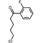 结构式 CAS# 487058-75-3, 5-氯-1-(2-氟苯基)-1-戊酮