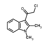 结构式 CAS# 489425-25-4, 2-氯-1-(1,2-二甲基-1H-吲哚-3-基)乙酮