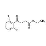 结构式 CAS# 493004-53-8, 乙基4-(2,6-二氟苯基)-4-氧代丁酸酯