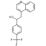 结构式 CAS# 493024-38-7, 2-(4-喹啉基)-1-[4-(三氟甲基)苯基]乙醇