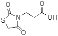 结构式 CAS# 49629-36-9, 3-(2,4-二氧代-1,3-噻唑烷-3-基)丙酸