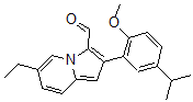 CAS#: 4968-48-3， 6-Ethyl-2-(5-isopropyl-2-methoxyphenyl)-3-indolizinecarboxaldehyde