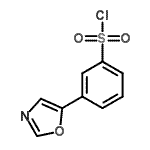 结构式 CAS# 499770-75-1, 3-(1,3-恶唑-5-基)苯磺酰氯
