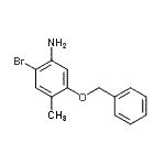 结构式 CAS# 499770-88-6, 5-(苄氧基)-2-溴-4-甲基苯胺
