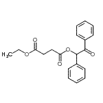 结构式 CAS# 499785-49-8, 乙基2-氧代-1,2-二苯基乙基琥珀酸盐