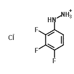 structure of CAS# 502496-30-2, (2,3,4-Trifluorophenyl)Hydrazinium Chloride;(2,3,4-trifluorophenyl)hydrazine hydrochloride;1-Hydrazino-2,3,4-trifluorobenzene hydrochloride;2,3,4-Trifluorophenylhydrazine hydrochloride