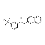 结构式 CAS# 502625-52-7, 2-(2-喹啉基)-1-[3-(三氟甲基)苯基]乙醇