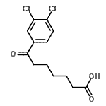 structure of CAS# 502651-26-5, 7-(3,4-Dichlorophenyl)-7-Oxoheptanoic Acid;7-(3,4-dichlorophenyl)-7-oxoheptanoic acid