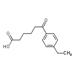 structure of CAS# 502651-40-3, 6-(4-Ethylphenyl)-6-Oxohexanoic Acid;6-(4-Ethylphenyl)-6-oxohexanoic acid