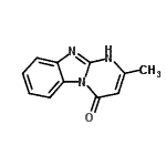 structure of CAS# 50290-51-2, 2-Methylpyrimido[1,2-a]Benzimidazol-4(1H)-One;11-methyl<wbr>-1,8,10-t<wbr>riazatric<wbr>yclo[7.4.<wbr>0.0?,?]tr<wbr>ideca-2,4<wbr>,6,8,11-p<wbr>entaen-13<wbr>-one;2-methyl-1,5-dihydropyrimidino[1,2-a]benzimidazol-4-one;2-Methyl-1H-benzo[4,5]imidazo[1,2-a]pyrimidin-4-one