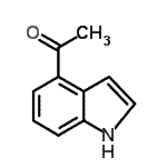 结构式 CAS# 50614-86-3, 1-(1H-吲哚-4-基)乙酮