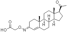 structure of CAS# 50909-89-2, 4-Pregnene-3,20-Dione 3-[O-Carboxymethyl]Oxime;2-[[(10R,13S,17S)-17-Ethanoyl-10,13-Dimethyl-1,2,6,7,8,9,11,12,14,15,16,17-Dodecahydrocyclopenta[A]Phenanthren-3-Ylidene]Amino]Oxyethanoic Acid;Acetic Acid, (((20-Oxopregn-4-En-3-Ylidene)Amino)Oxy)-