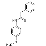 structure of CAS# 50916-21-7, N-(4-Methoxyphenyl)-2-Phenylacetamide;Acetamide, N-(4-methoxyphenyl)-2-phenyl-;N-(4-Methoxy-phenyl)-2-phenyl-acetamide;BAS 00839750