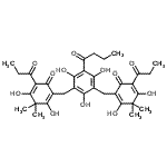 CAS#: 51005-85-7， 2-[[3-Butanoyl-5-[(2,4-Dihydroxy-3,3-Dimethyl-6-Oxo-5-Propanoyl-Cyclohexa-1,4-Dien-1-Yl)Methyl]-2,4,6-Trihydroxy-Phenyl]Methyl]-3,5-Dihydroxy-4,4-Dimethyl-6-Propanoyl-Cyclohexa-2,5-Dien-1-One