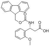structure of CAS# 511272-31-4, Fmoc-(R)-3-Amino-3-(2-Methoxy-Phenyl)-Propionic Acid