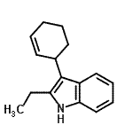 CAS 登录号：512205-45-7， 3-(2-环己烯-1-基)-2-乙基-1H-吲哚