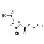 structure of CAS# 512809-16-4, 5-(Ethoxycarbonyl)-1-Methyl-1H-Pyrazole-3-Carboxylic Acid;1-Methyl-1H-pyrazole-3,5-dicarboxylic acid;1-Methyl-1H-pyrazole-3,5-dicarboxylic acid 5-ethyl ester;1-Methyl-1H-pyrazole-3,5-dicarboxylic acid5-ethyl ester