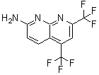 structure of CAS# 51420-72-5, 5,7-Bis(Trifluoromethyl)[1,8]Naphthyridin-2-Amine;5,7-Bis(Trifluoromethyl)[1,8]Naphthyridin-2-Ylamine;5,7-BIS(TRIFLUOROMETHYL)[1,8]NAPHTHYRIDIN-2-AMINE
