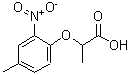structure of CAS# 514801-24-2, 2-(4-Methyl-2-Nitrophenoxy)Propanoic Acid;2-(4-Methyl-2-nitrophenoxy)propanoic acid;MFCD03422216