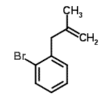 structure of CAS# 514821-14-8, 1-Bromo-2-(2-Methyl-2-Propen-1-Yl)Benzene;2-(2-Methylprop-2-en-1-yl)bromobenzene;3-(2-Bromophenyl)-2-methyl-1-propene;3-(2-Bromophenyl)-2-methylprop-1-ene