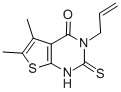 structure of CAS# 51486-16-9, 3-Allyl-5,6-Dimethyl-2-Thioxo-2,3-Dihydrothieno[2,3-d]Pyrimidin-4(1H)-One;3-Allyl-5,6-Dimethyl-2-Thioxo-1H-Thieno[3,2-E]Pyrimidin-4-One;St5052500;Zinc02315048