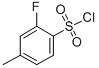 structure of CAS# 518070-29-6, 2-Fluoro-4-Methylbenzenesulfonyl Chloride;Benzenesulfonyl Chloride, 2-Fluoro-4-Methyl- (9CI);2-FLUORO-4-METHYLBENZENESULPHONYL CHLORIDE;2-FLUORO-4-METHYLBENZENESULFONYL CHLORIDE