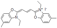 CAS#: 52078-67-8， (2Z)-3-Ethyl-2-[(E)-3-(3-Ethyl-5-Methyl-Benzooxazol-2-Yl)Prop-2-Enylidene]-5-Methyl-Benzooxazole Iodide