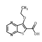 CAS 登录号：521948-77-6， 7-乙氧基噻吩并[2,3-b]吡嗪-6-羧酸